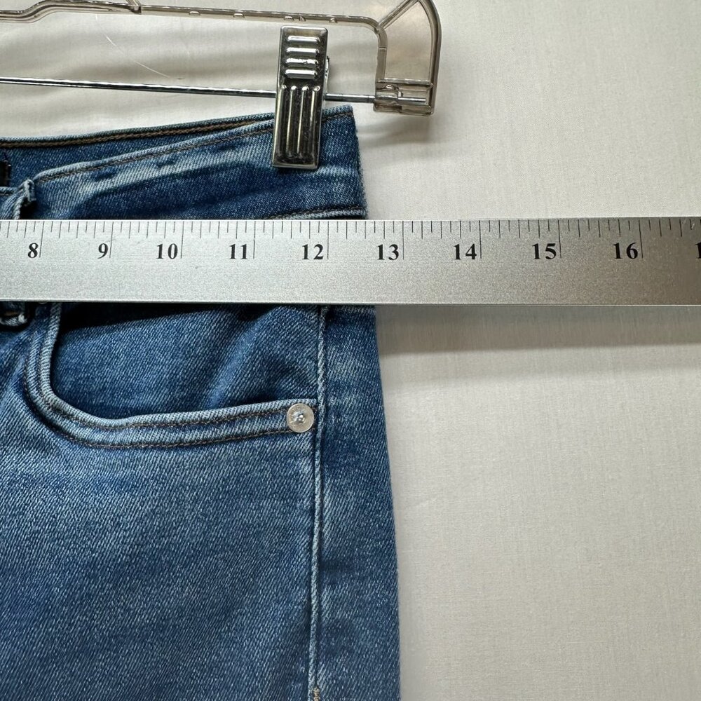 Express Slim Ankle Super High Rise Jeans Size 2/R Stretch Denim Medium Blue Wash - Picture 5 of 13